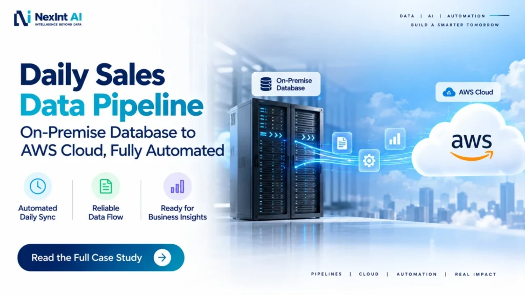Daily Sales Data Pipeline — On-Premise Database to AWS Cloud, Fully Automated
