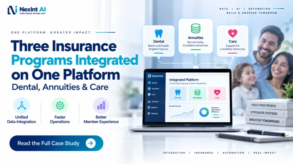 Three Insurance Programs Integrated on One Platform — Dental, Annuities & Care